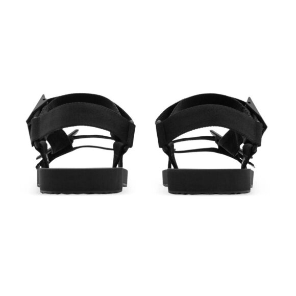 Burberry Trek Logo Debossed Strappy Sandals Black EU 45 US 12 NIB
